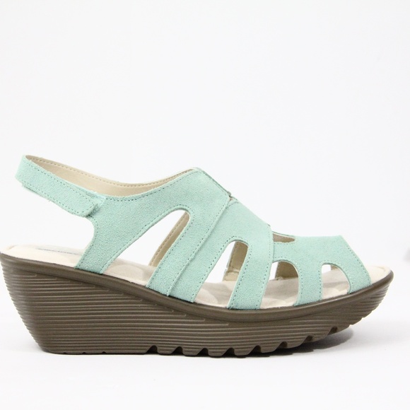 Skechers Gladiator Sandals New 9 wide Women Platform Shoes Wedge Heel - Picture 3 of 10